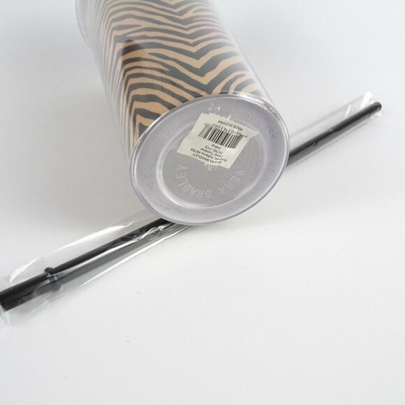 💰3/$25 New Vera Bradley Zebra Print Tumbler Travel Cup W/ Lid & Straw 21 oz - Picture 6 of 11